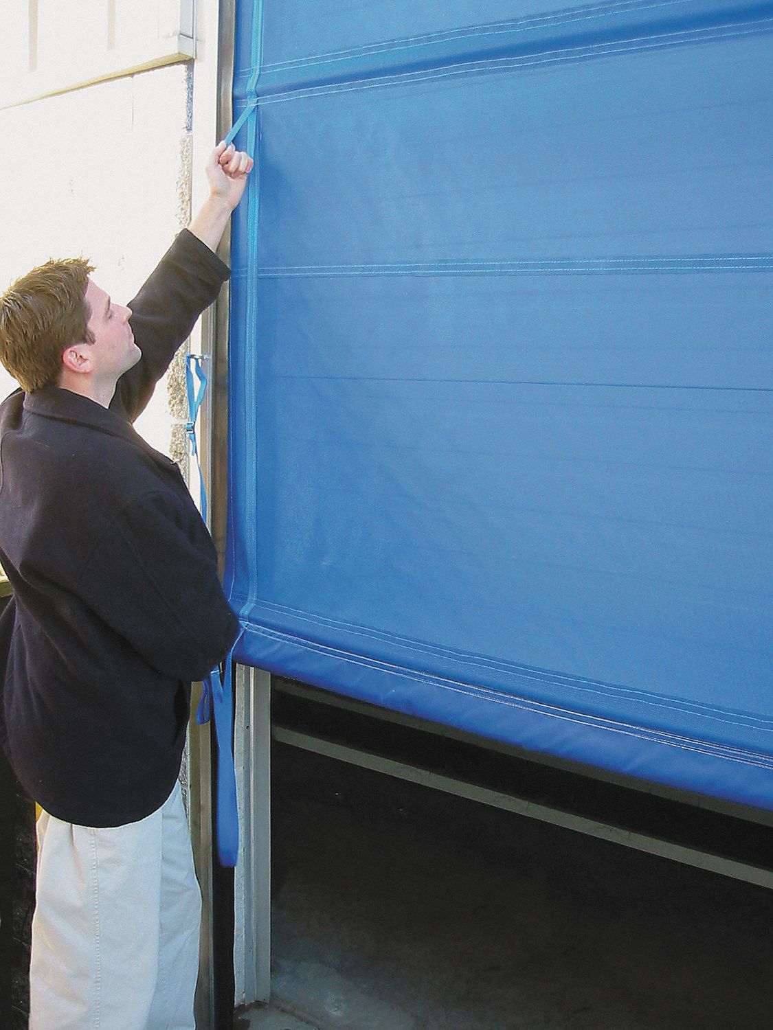 Mesh Door, Spring Asst, Face Mount, 10x8Ft