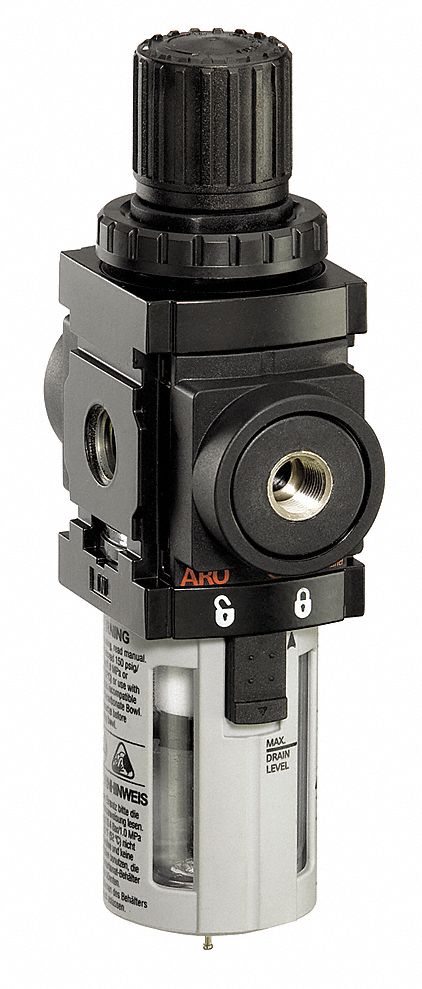 Filter/Regulator, 1/2 In NPT, 172 CFM