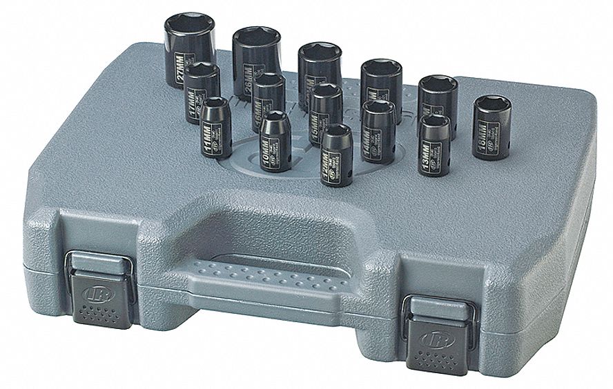 Impact Socket Set, 1/2 Dr, 6 Pt, 14 Pc