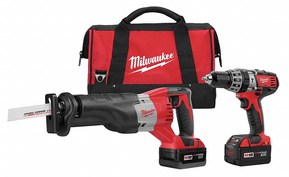 Cordless Combination Kit, 2.8A/hr., 18.0V