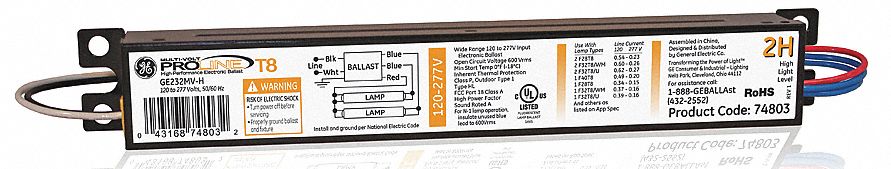 Electronic Ballast, T8 Lamps, 120/277V