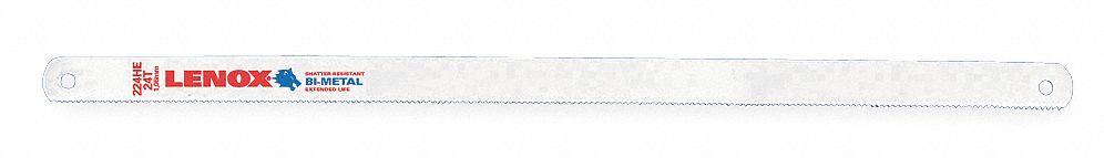 Hacksaw Blade, 12In, 24TPI, PK10, Bi-Metal
