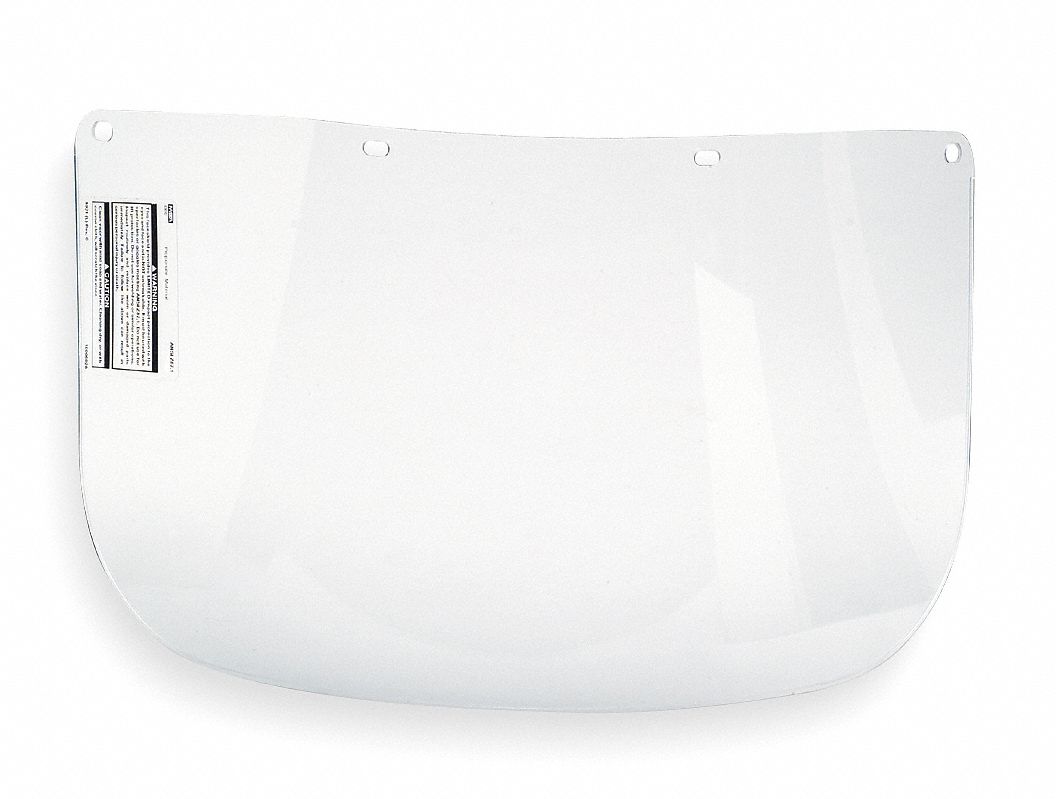 Faceshield Visor, Polycarb, Clr, 8x15-1/2in