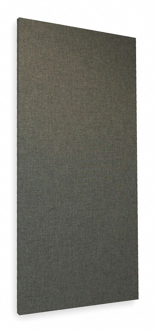 Acoustic Panel, Fabric, Gray, 8 sq. ft.