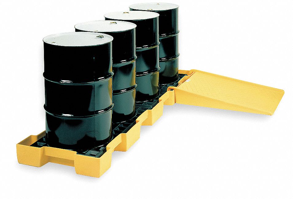 Inline Drum Spill Cntnmnt, 4 Drum, 8k lb.