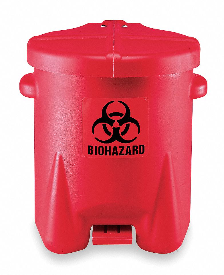 Biohazard Step On Waste Container, 6 gal.