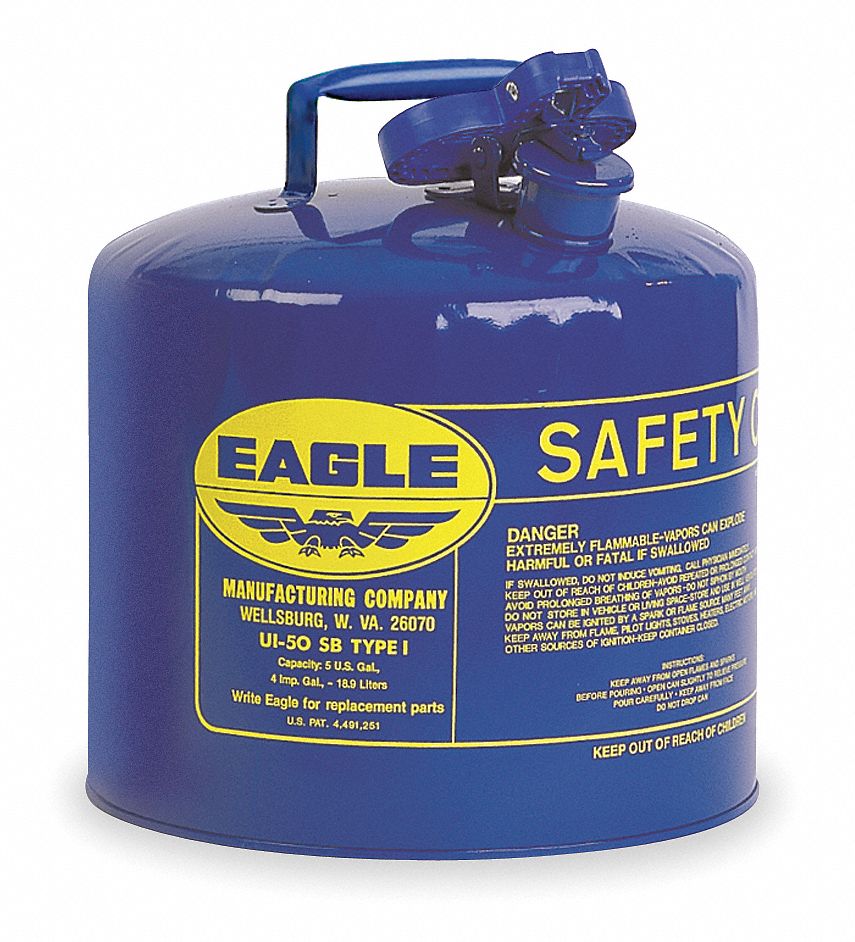 Type I Safety Can, 5 gal, Blue, 13-1/2In H
