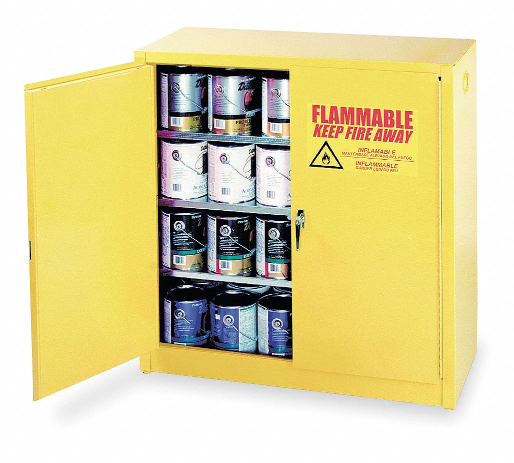 Paints and Inks Cabinet, 40 Gal., Yellow