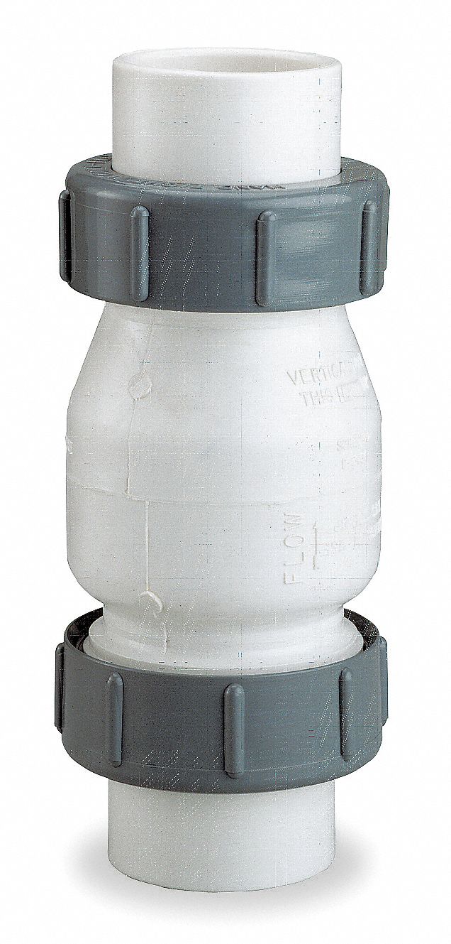 Check Valve, 2 In, Compression, PVC