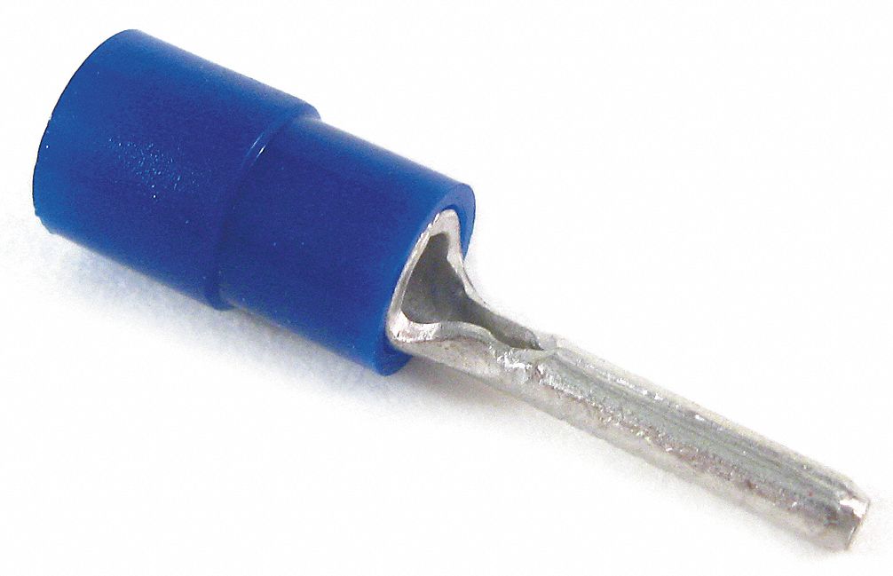 Pin Terminal, Blue, Brazed, 16-14, PK100
