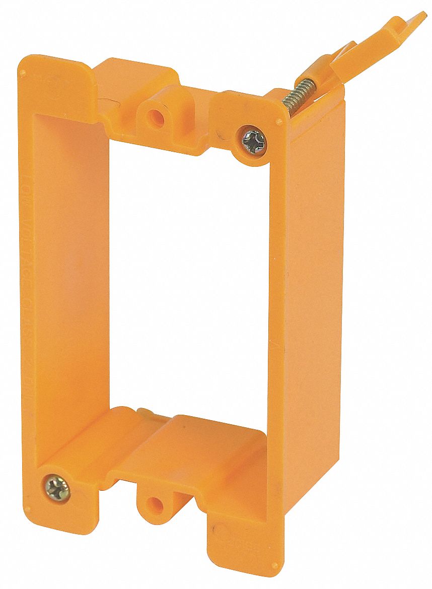 Mounting Bracket, 1Gang, Plastic, Orange