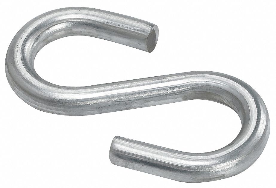 S Hook, #11 Gauge, 29Lb Max, Steel