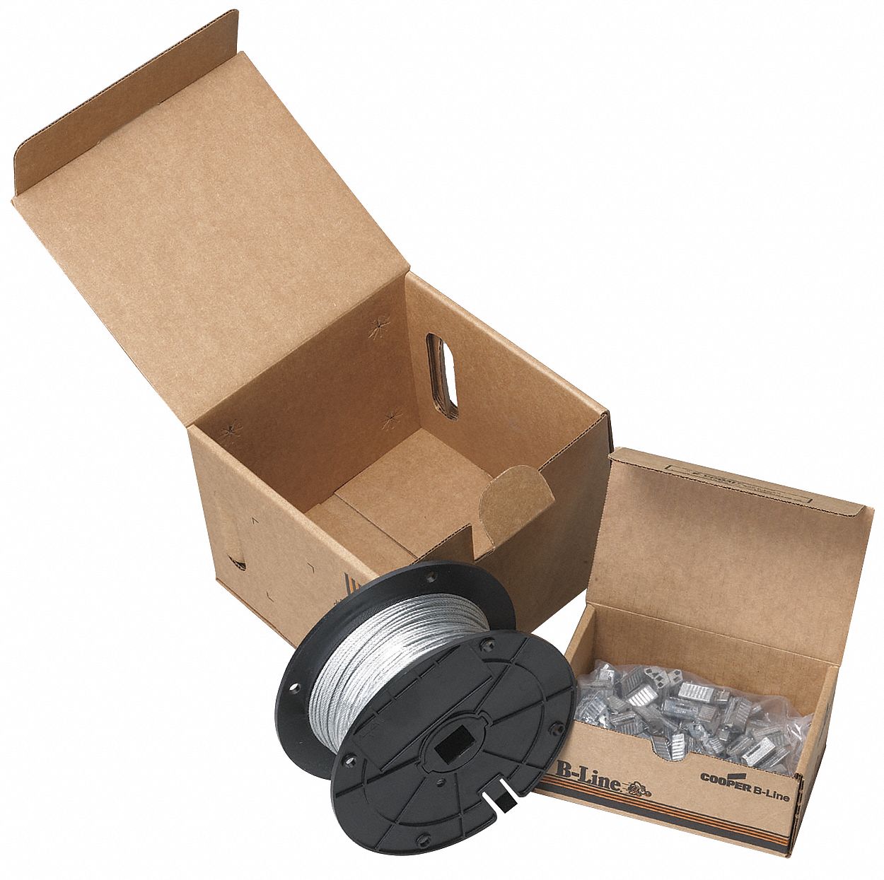 Wire Rope Kit, 3/32 In Wire Rope & Clamps