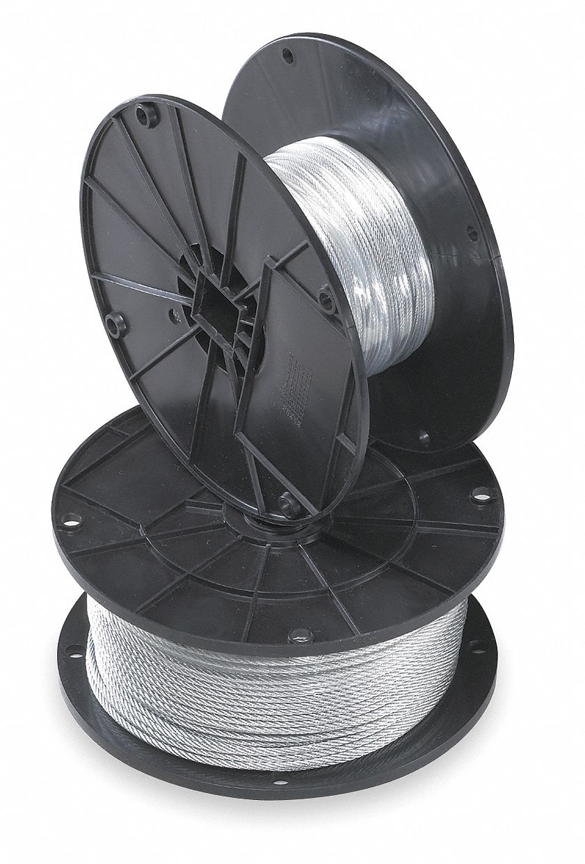 Wire Rope, 1/16 In Rope Diameter, 500Ft