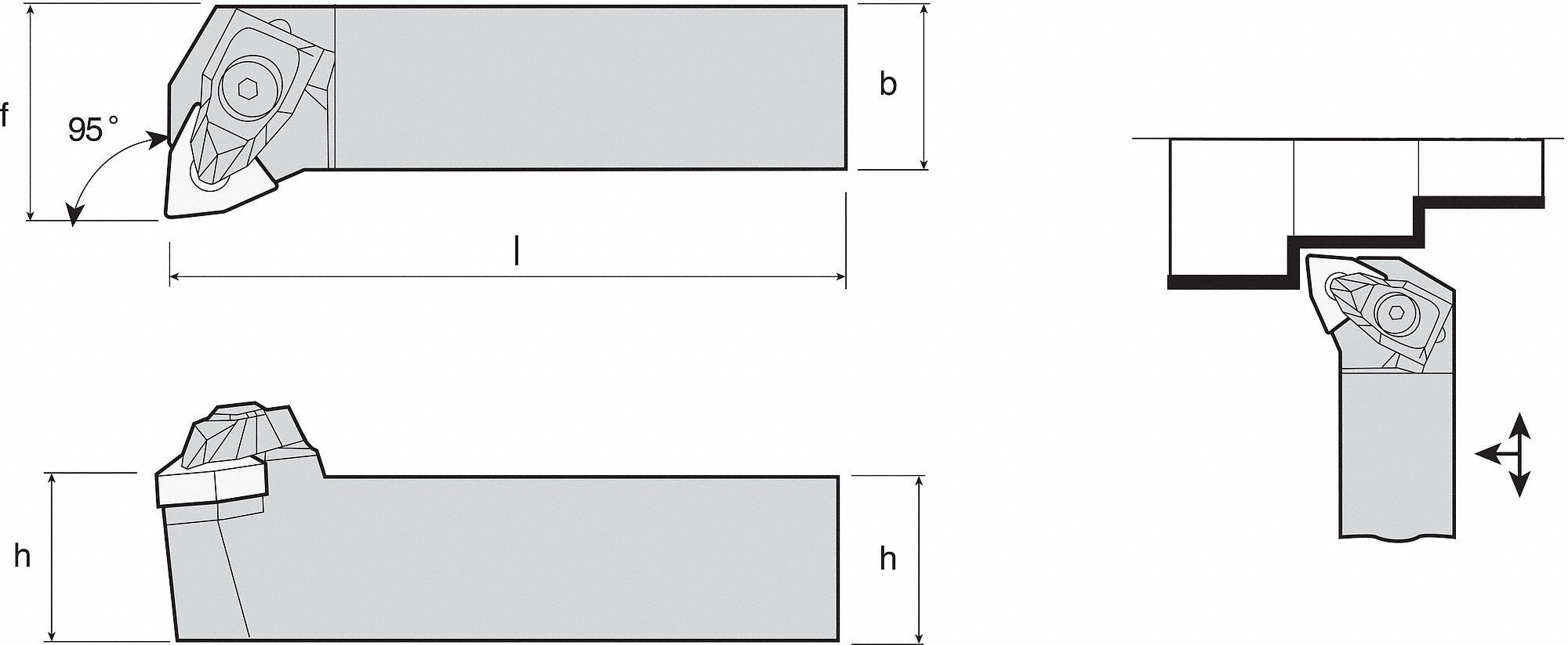 External Turning Holder, TWLNR16-3D
