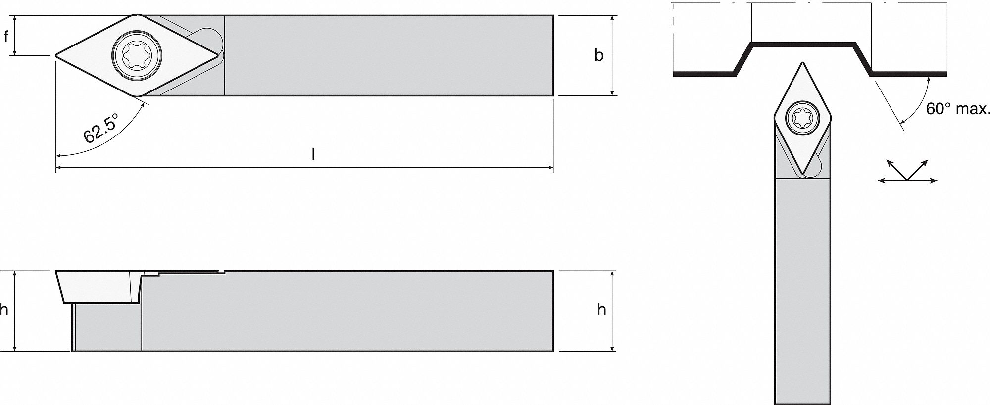 Ext Turning Holder, SDNCN08-3C-SH