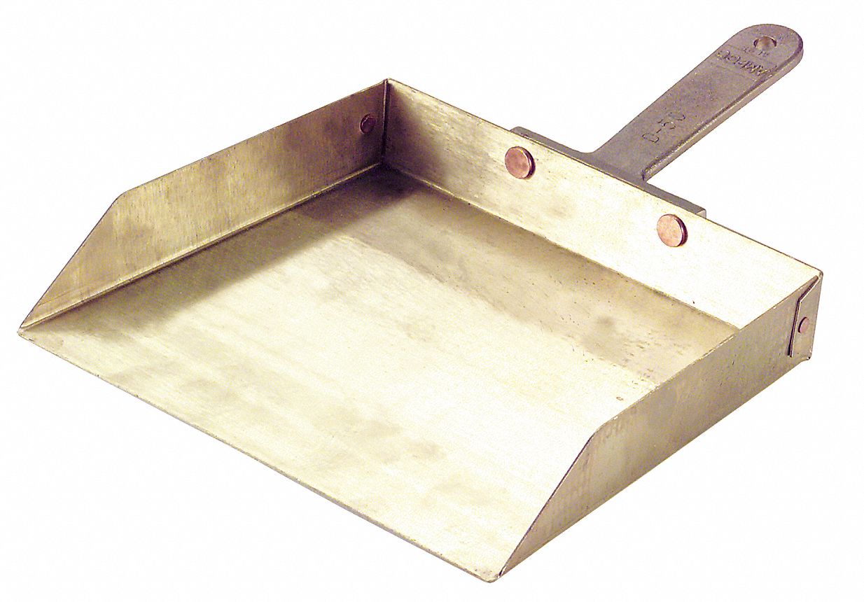 Hand Held Dust Pan, Aluminum, Silver