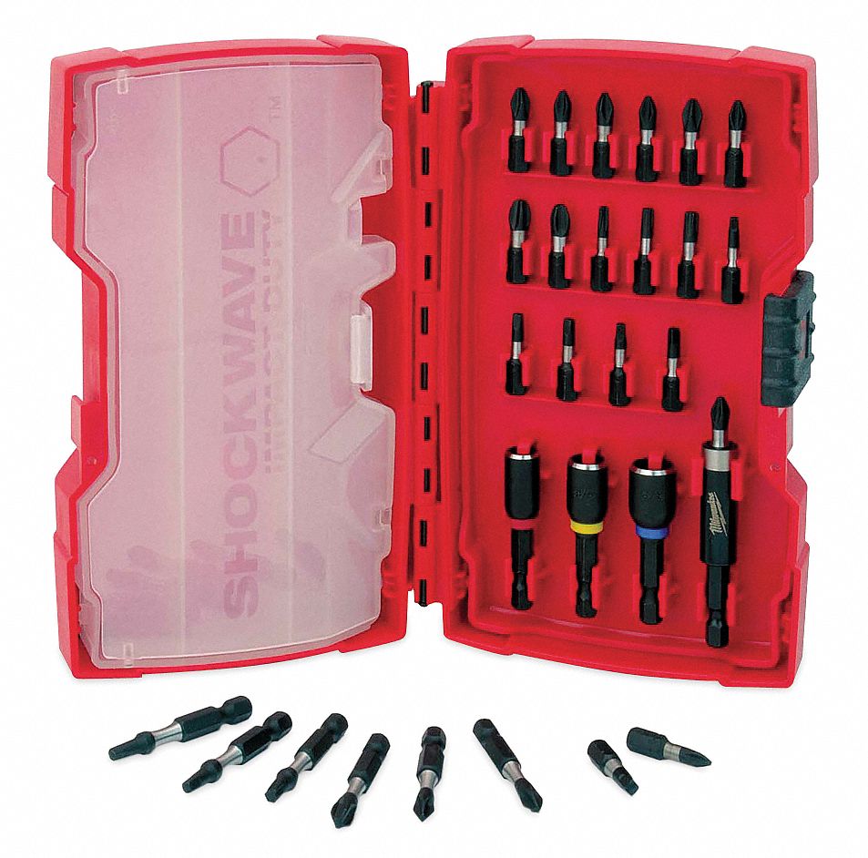 Impact Driver Set, Bits, Holder, 29 Pc