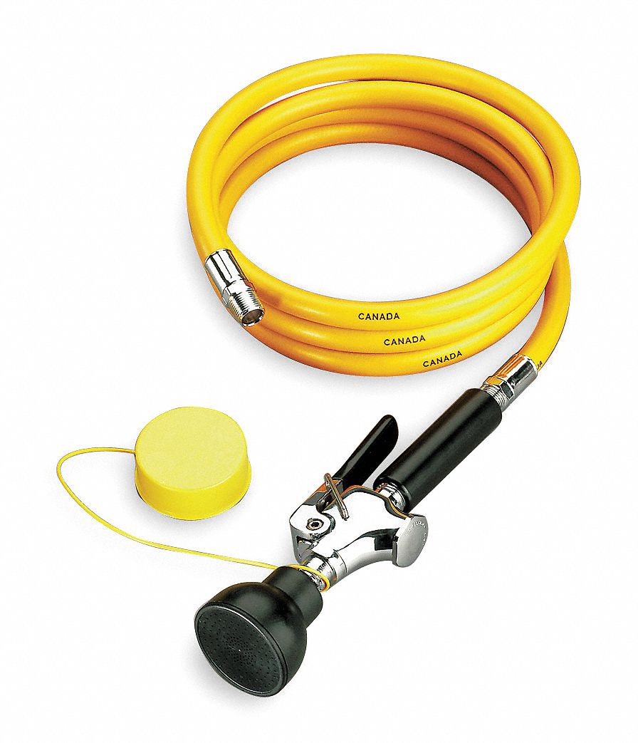 Single Head Drench Hose, Wall Mount, 8 ft.