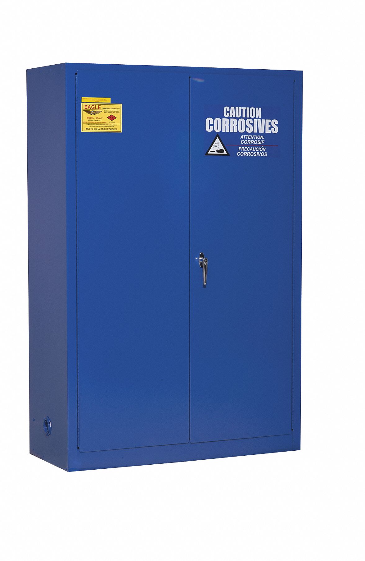 Corrosive Safety Cabinet, Blue, 43 In. W