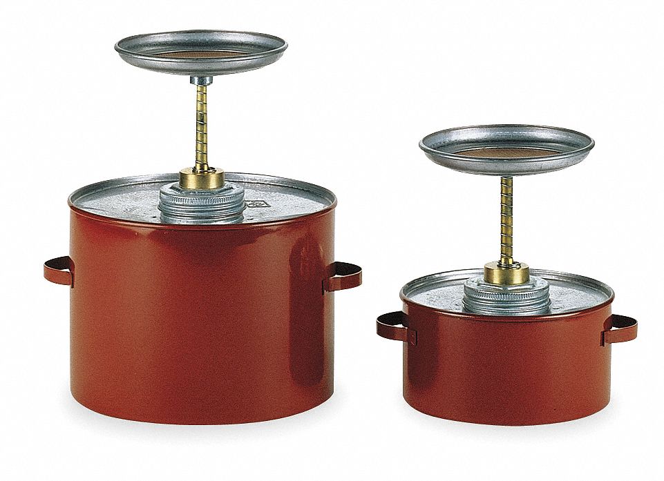 Plunger Can, 1/2 Gal., Galvanized Steel