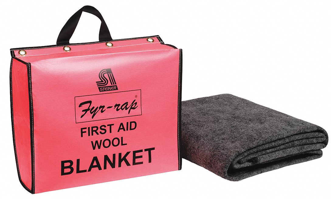 Fire Blanket and Pouch, Wool/Nylon Blend