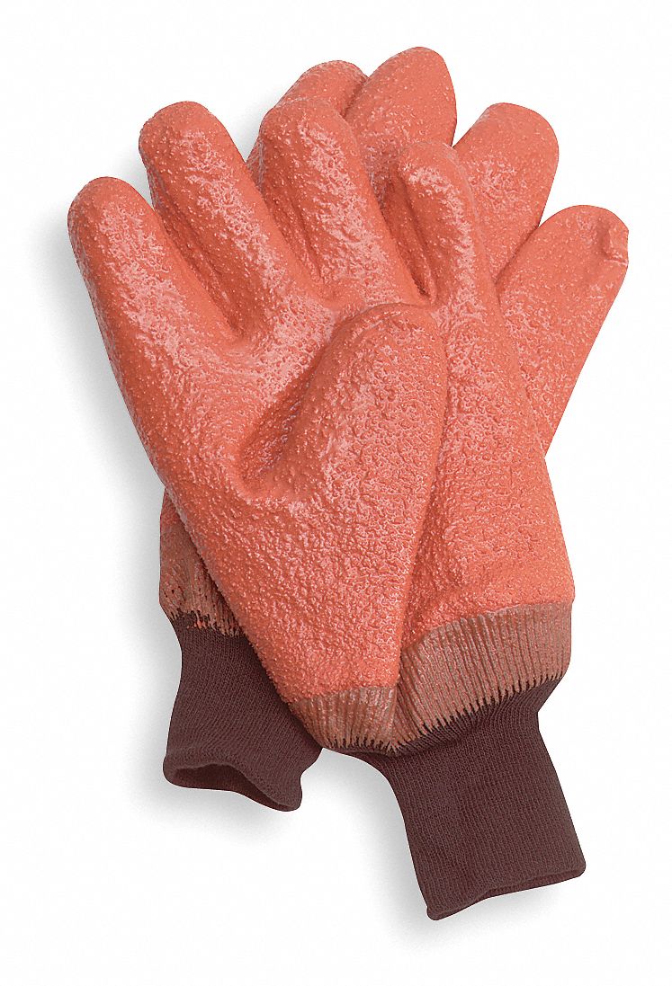 Cold Protection Gloves, L, Orange, PR