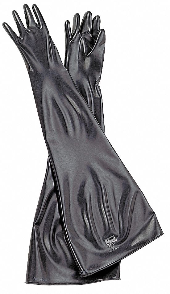 Seamless Dry Box Glove, Butyl, 32 In. L, PR