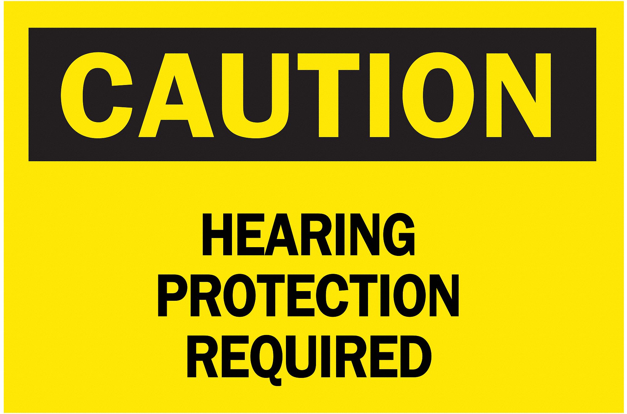 Caution Sign, 7 x 10In, BK/YEL, ENG, Text