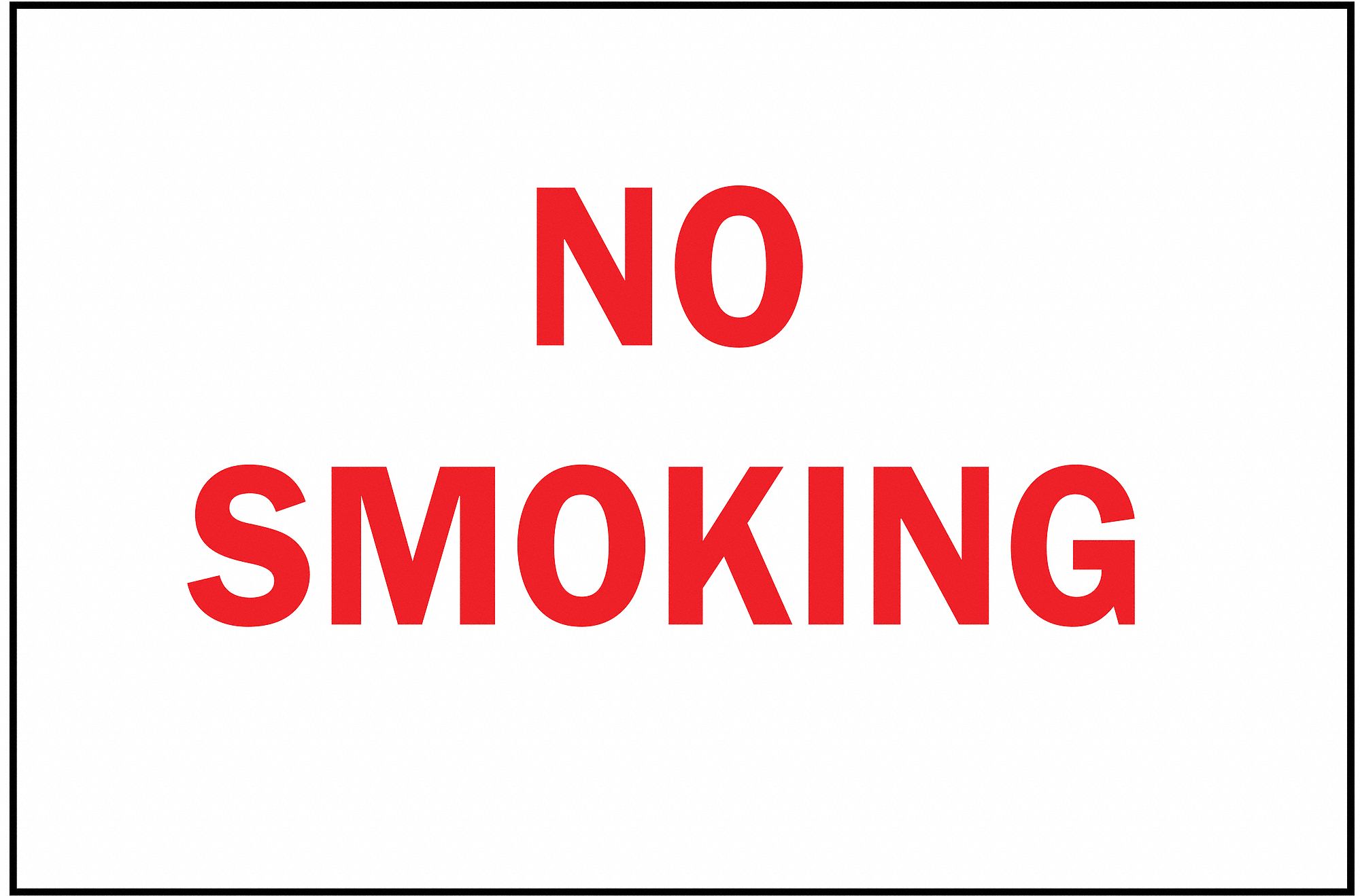 No Smoking Sign, 10 x 14In, R/WHT, AL, ENG