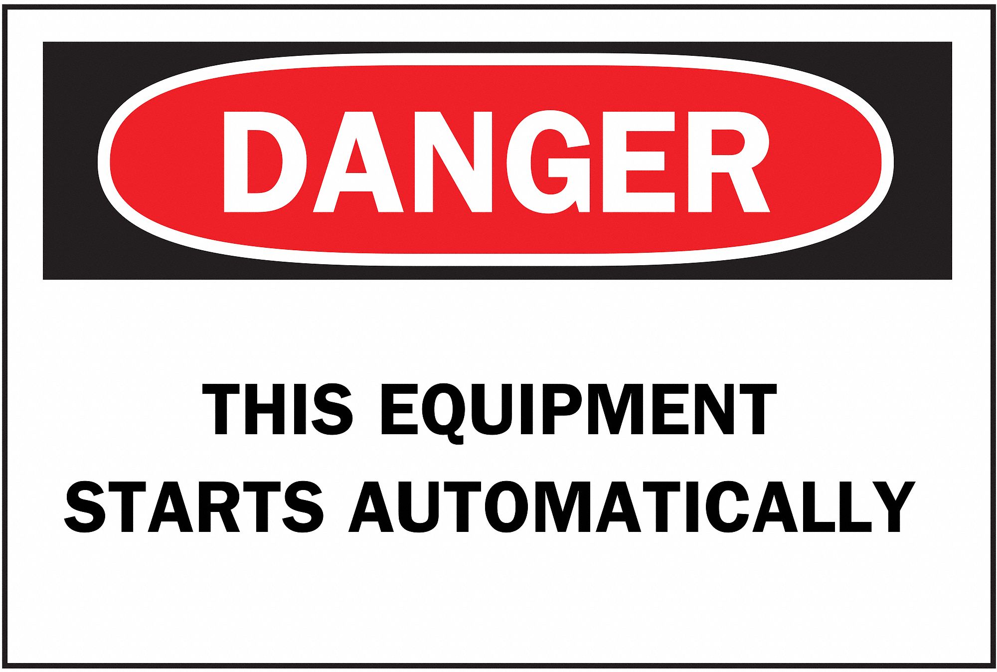 Danger Sign, 10 x 14In, R and BK/WHT, ENG