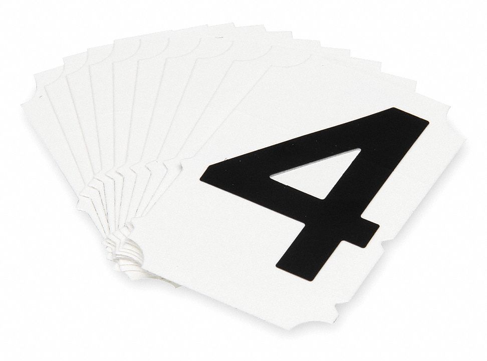 Carded Numbers and Letters, 4, PK 10
