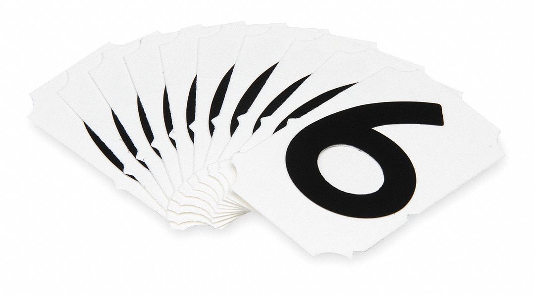 Carded Numbers and Letters, 6, PK 10