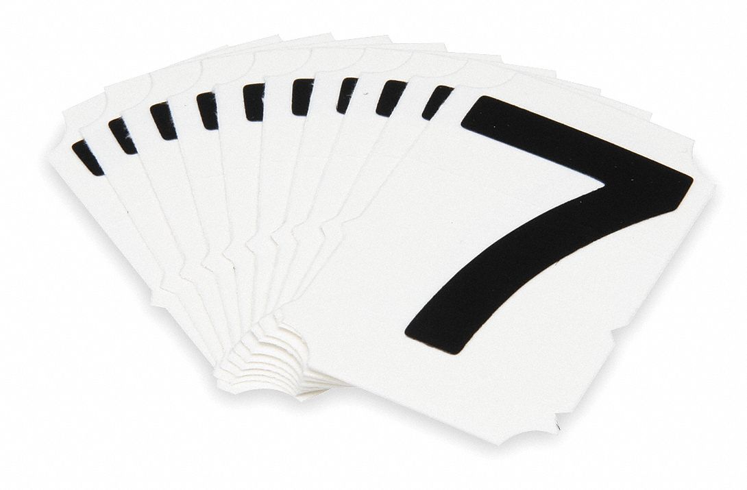 Carded Numbers and Letters, 7, PK 10