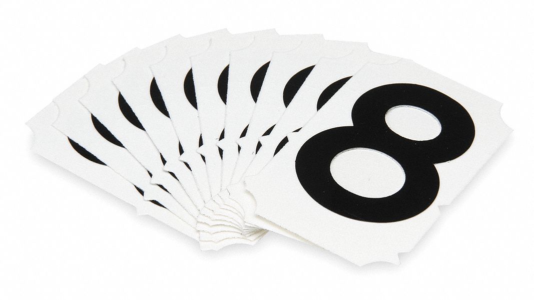 Carded Numbers and Letters, 8, PK 10