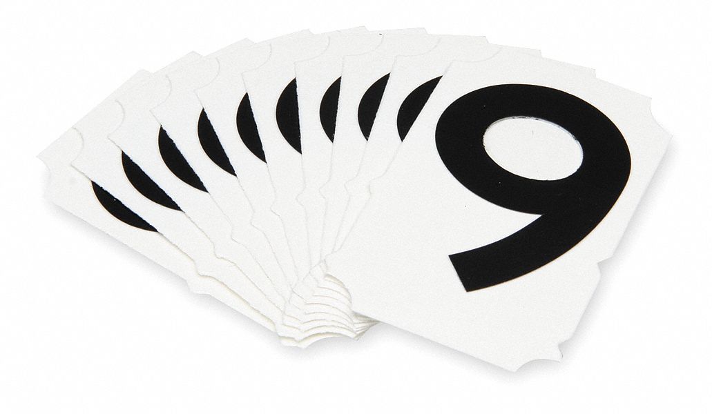Carded Numbers and Letters, 9, PK 10