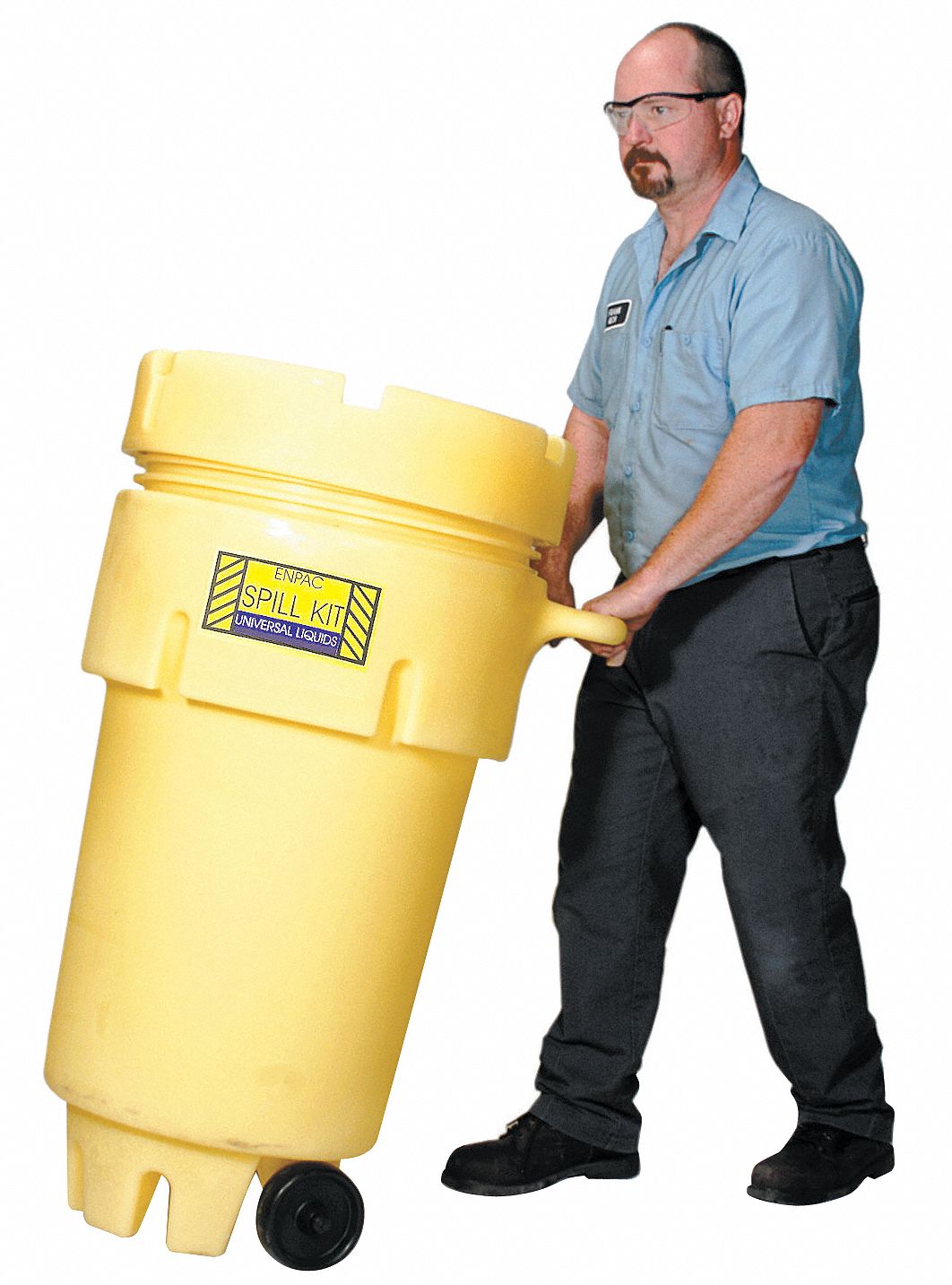 Spill Kit, Wheeled Can, 16 gal.