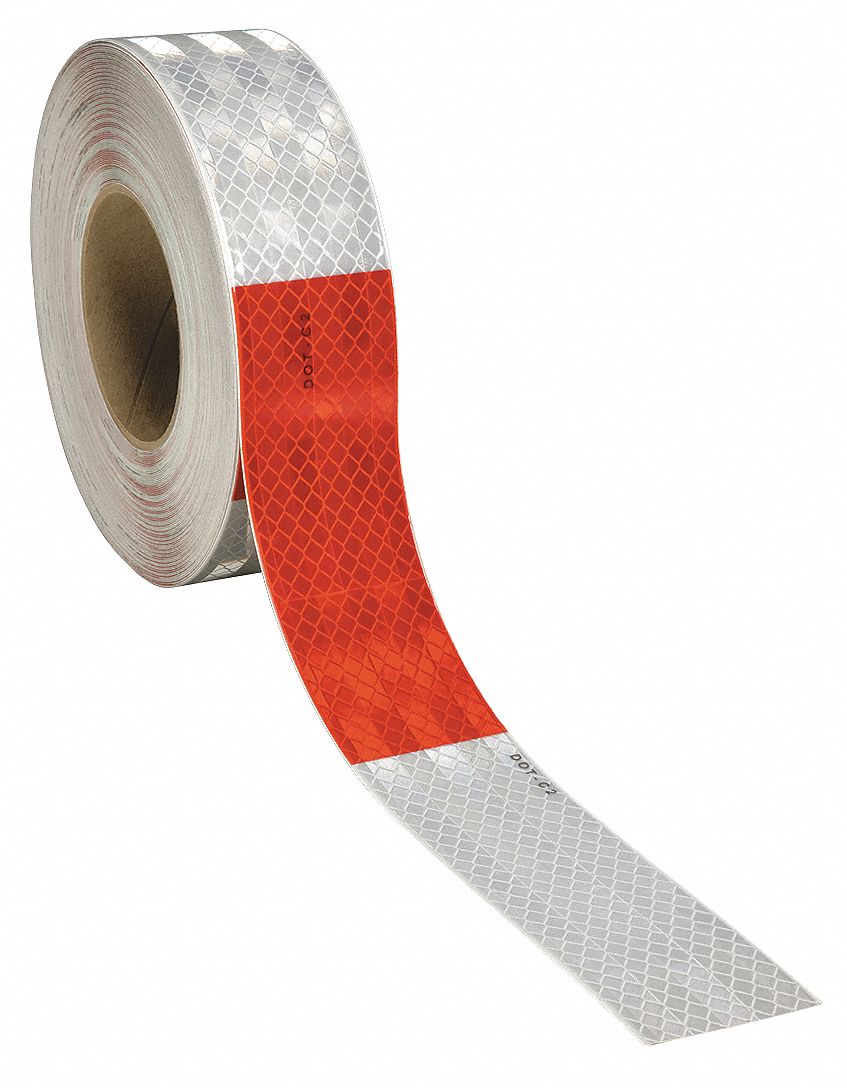 Conspicuity, Cut, 2 In, Red/White, Truck