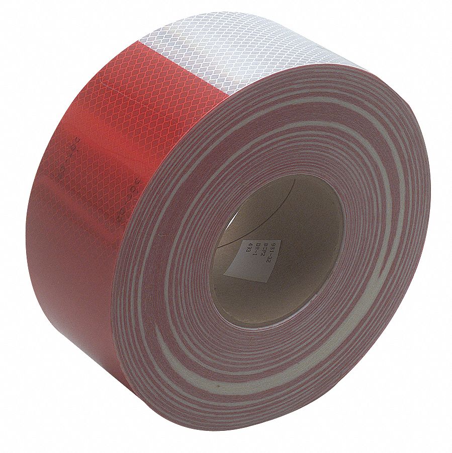 Conspicuity, Cut, 2 In, White/Red, Truck