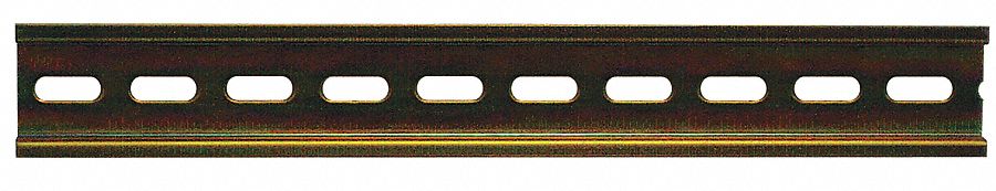 Din Rail Bracket, 1 to 10, Aluminum, 10 In