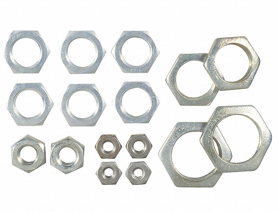 Assorted Hex Nuts, PK 16