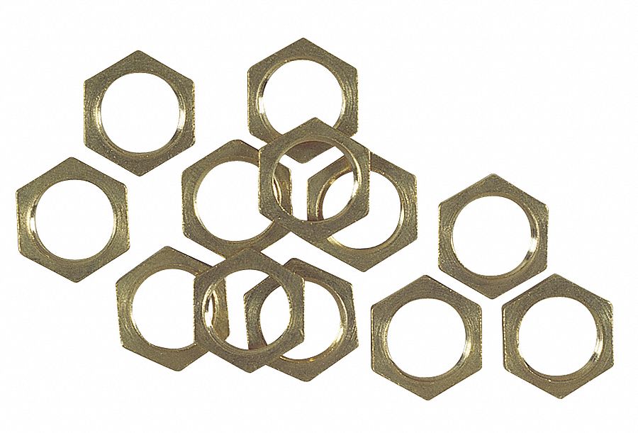 Hex Nuts, Tapped 1/8-IP, PK 12