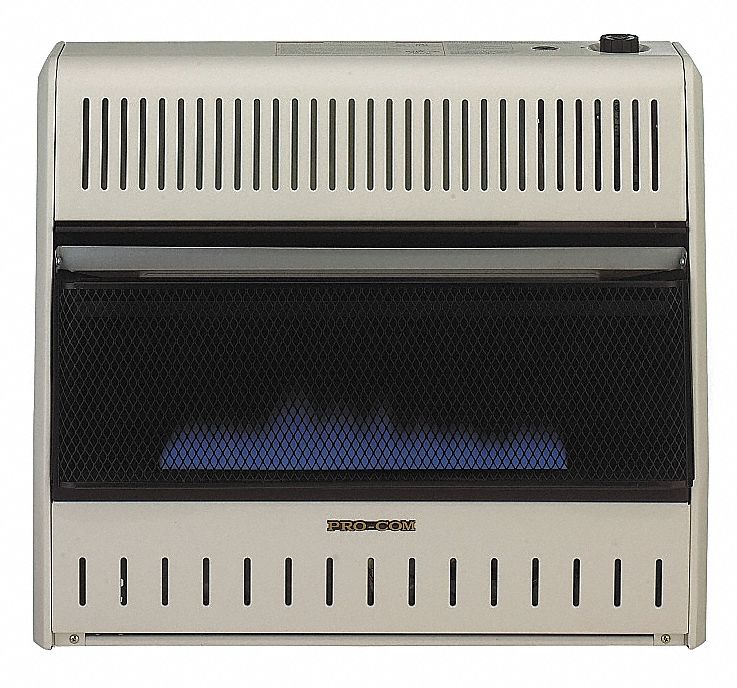 Portable Gas Heater, Dual Fuel, 30000 BtuH