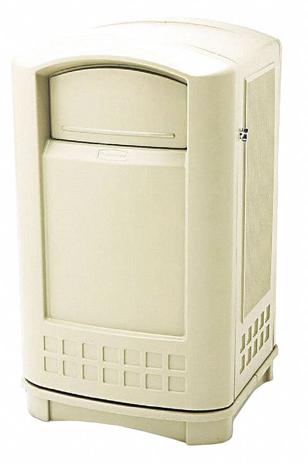 Waste Receptacle, Side Open, 50 G, Beige