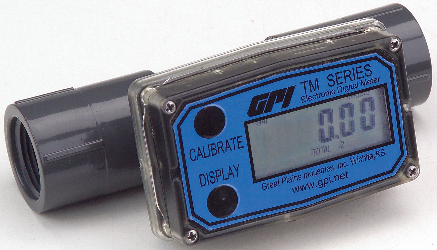 Flowmeter, PVC, 2 to 20 GPM