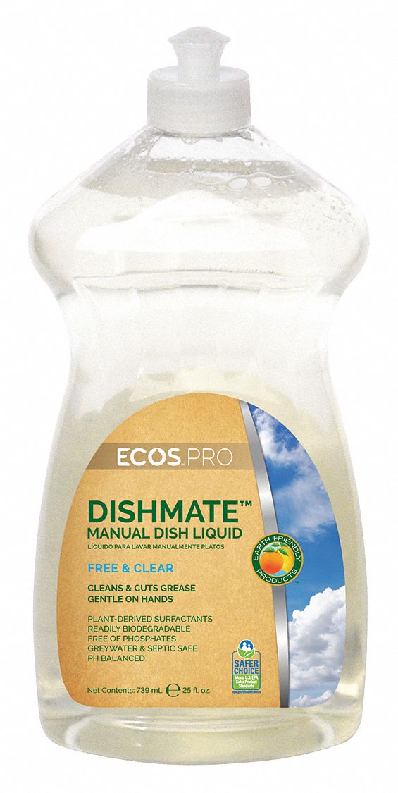 Liquid Dish Detergent, 25 oz., Unscented