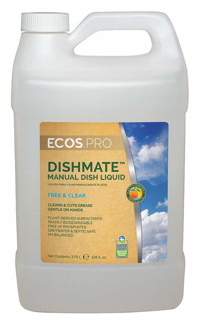 Liquid Dish Detergent, 1 gal., Unscented