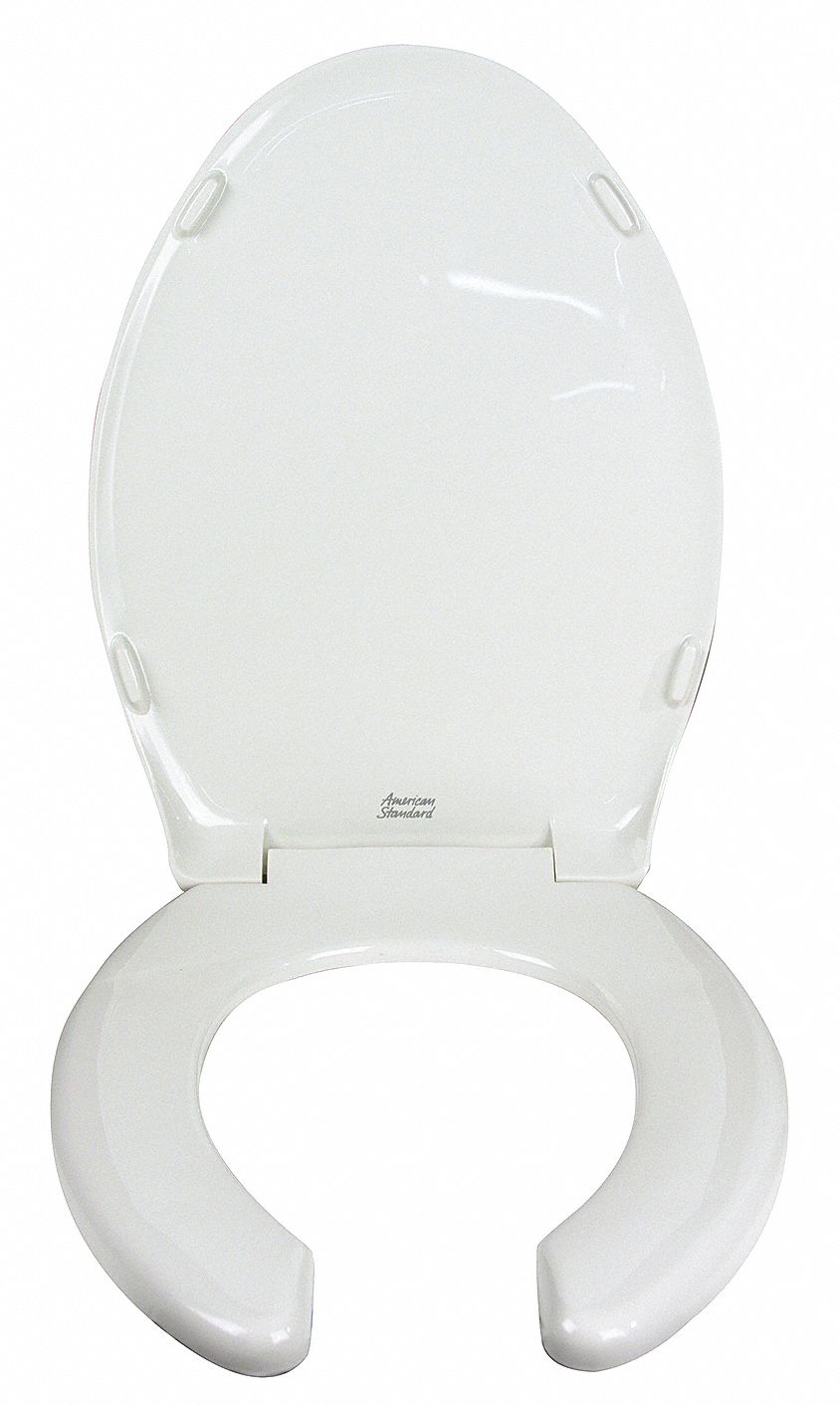 Toilet Seat, Elongated, Open Front, White