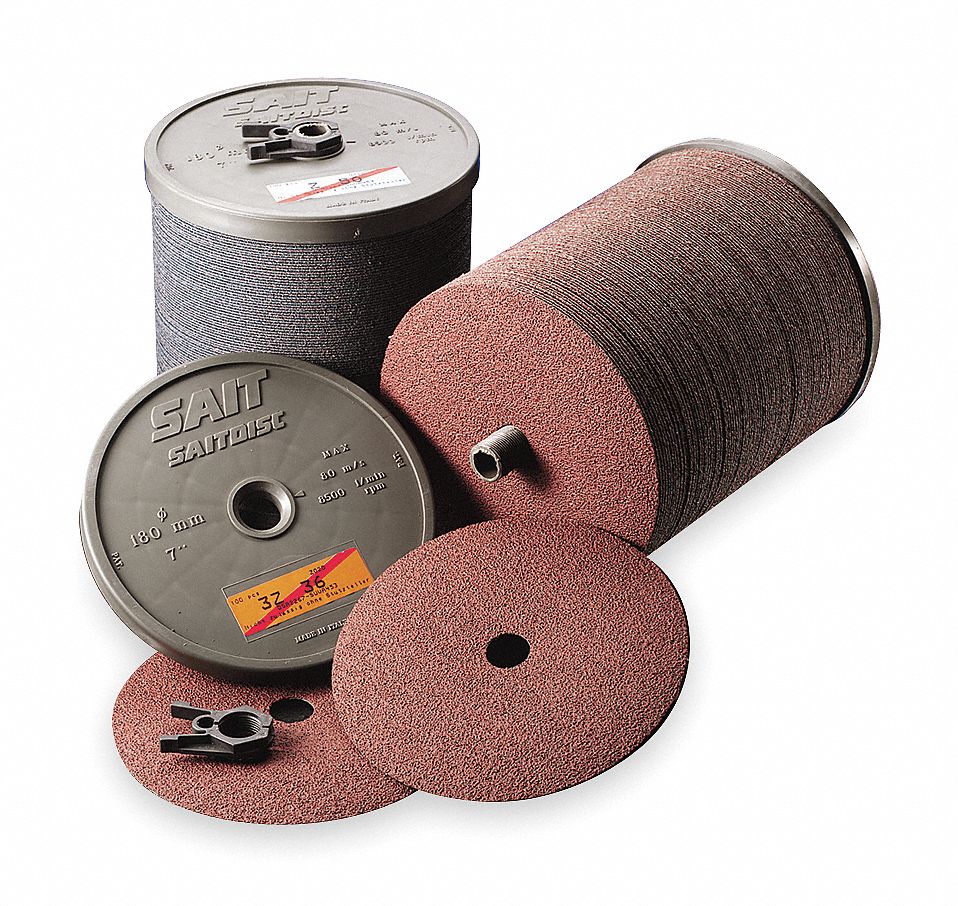 Arbor Mt Sanding Disc, 5x7/8, 24G, PK100