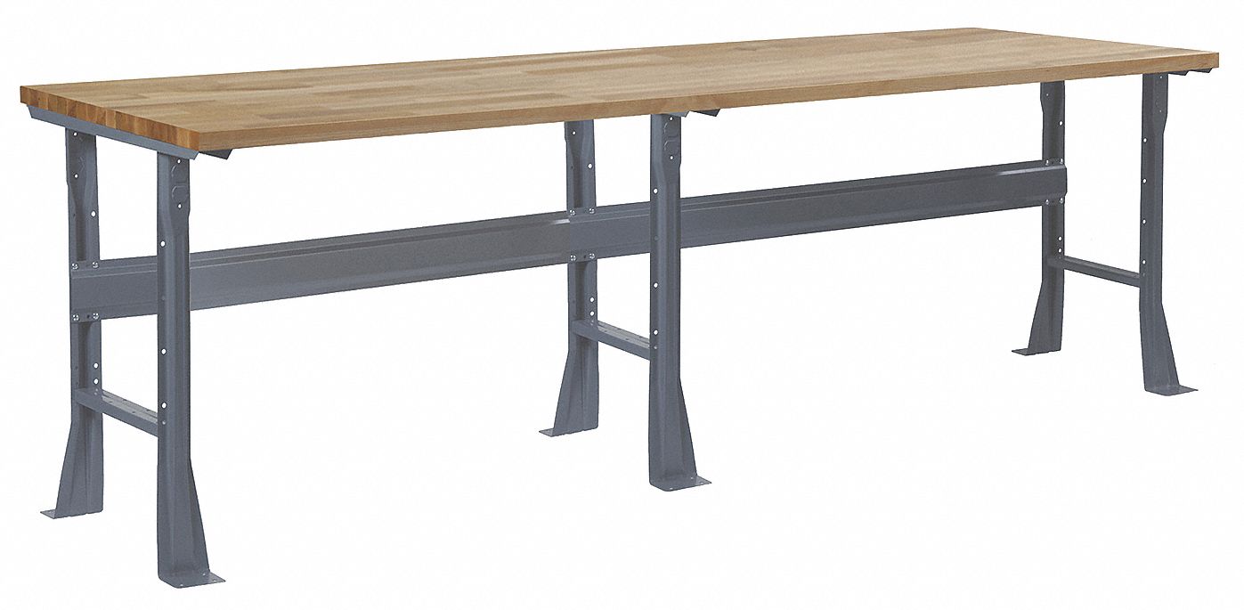 Flared Leg Workbench, 96Wx30Dx33-3/4In H